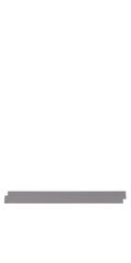 A simple white background with two short, stacked gray bars near the bottom subtly reflects the design of Child Craft’s F06474 Full-Size Bed Rails in Cool Gray for a 4-in-1 convertible crib.