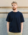 Fil Melange Reed Recycled Tenjiku T-Shirt in Deep Navy