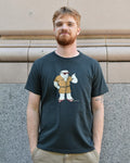 Fil Melange Vink Sandal Tenjiku Graphic T-Shirt in Charcoal Khaki