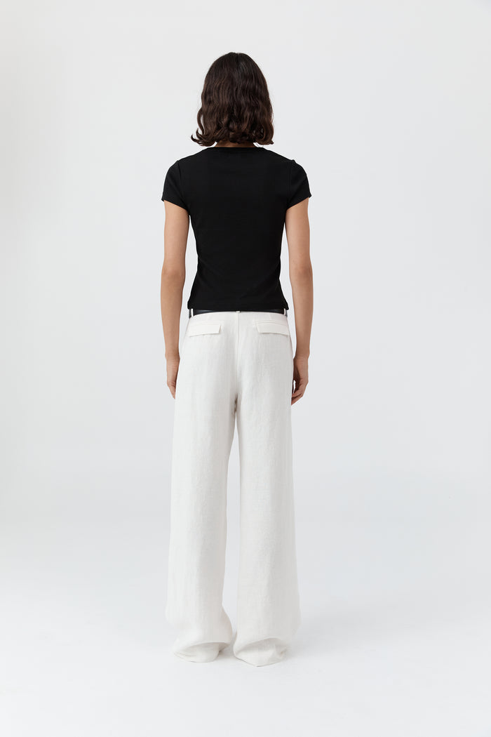 Fine Band Carter Trouser - Off White