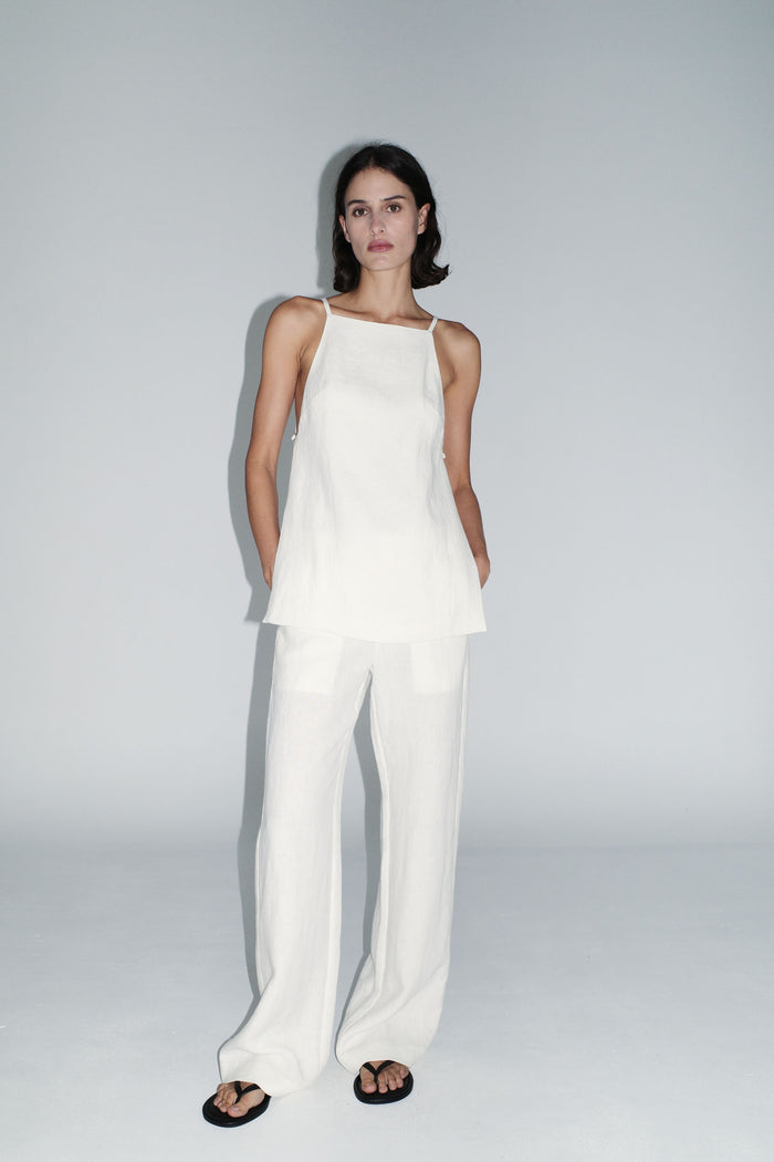Fine Band Carter Trouser - Off White
