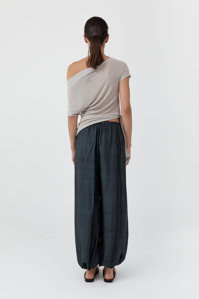 Fine Jersey Off Shoulder Top - Soft Ash