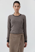 Fine Merino Wool Long Sleeve Top - Vapor