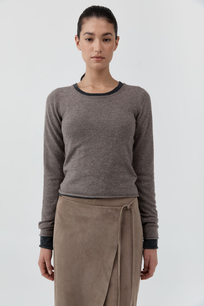 Fine Merino Wool Long Sleeve Top - Vapor