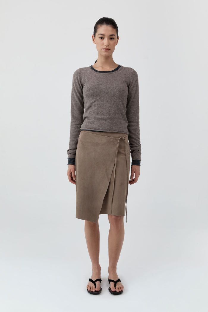 Fine Merino Wool Long Sleeve Top - Vapor