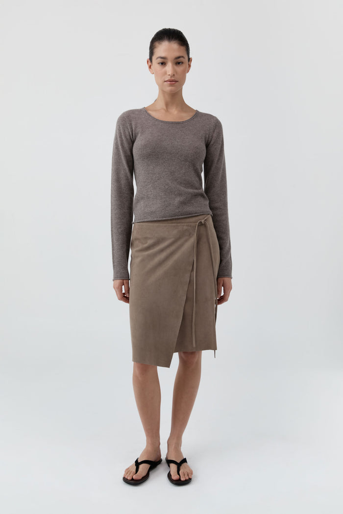 Fine Merino Wool Long Sleeve Top - Vapor