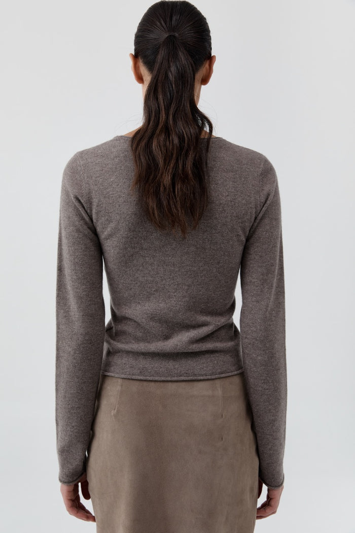 Fine Merino Wool Long Sleeve Top - Vapor
