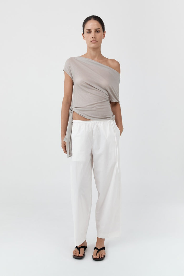 Fine Rouleau Crop Pants - Off White