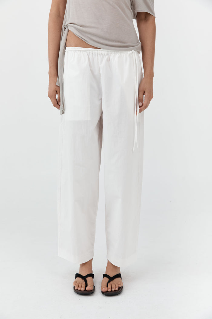Fine Rouleau Crop Pants - Off White