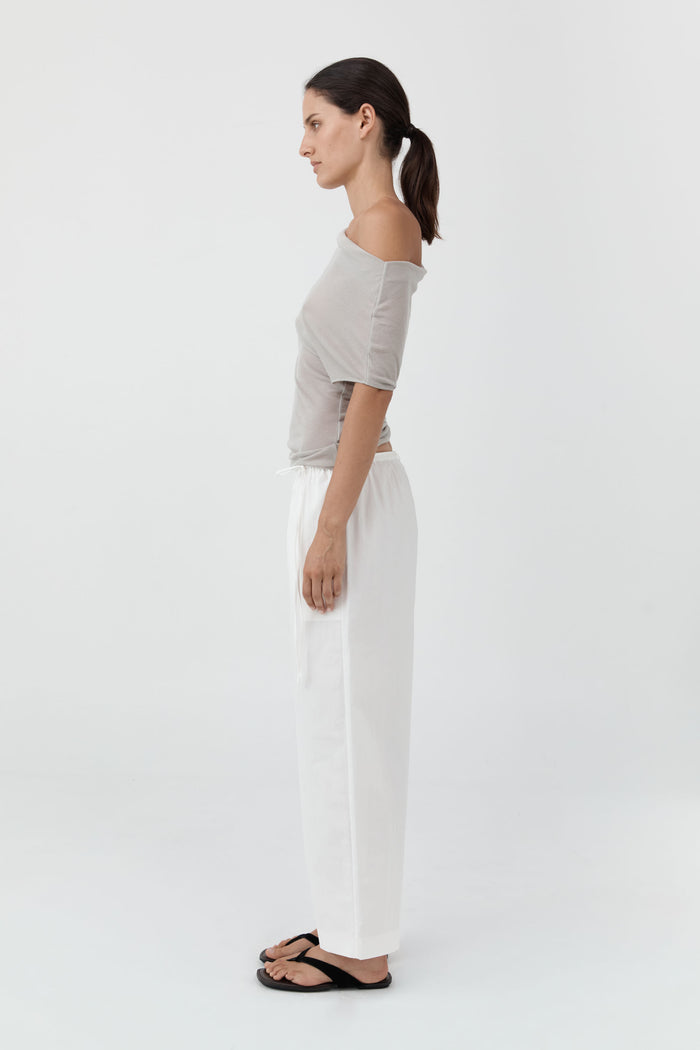 Fine Rouleau Crop Pants - Off White