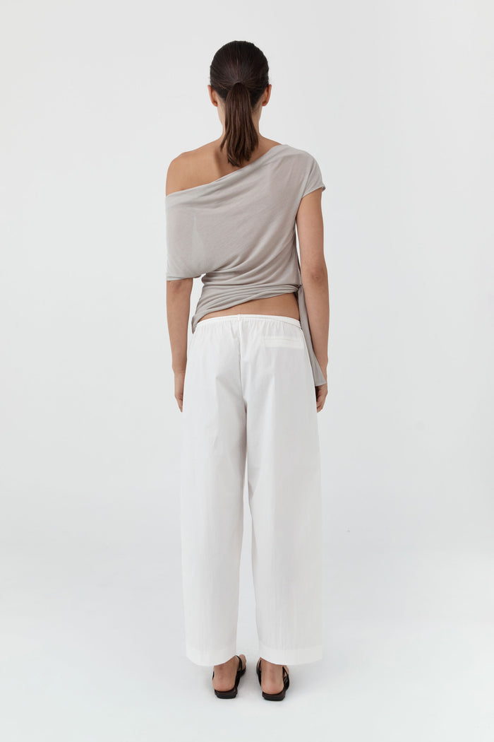 Fine Rouleau Crop Pants - Off White