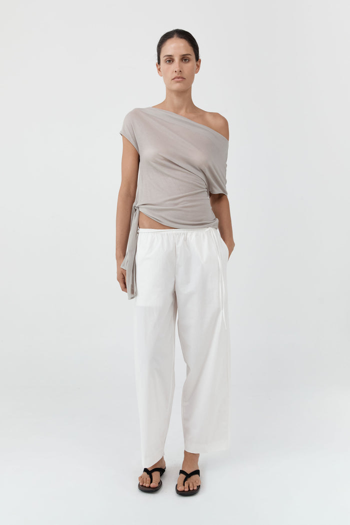 Fine Rouleau Crop Pants - Off White