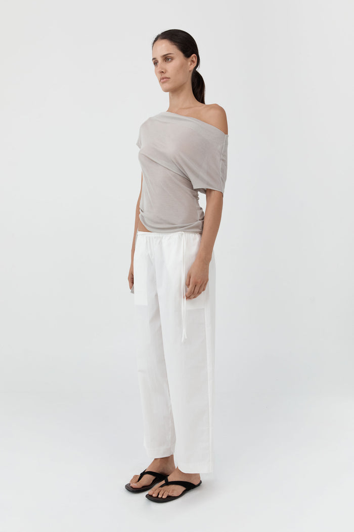 Fine Rouleau Crop Pants - Off White