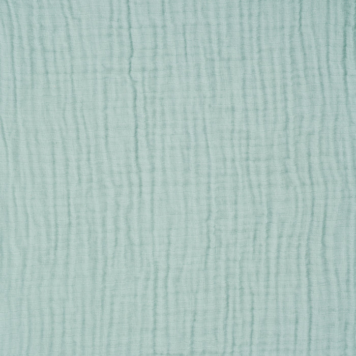 HALO Fitted Crib Sheets 100% Organic Cotton Muslin 2 Pack feature a light blue, crinkled grid pattern for a soft, airy look and gentle comfort in your baby's crib.