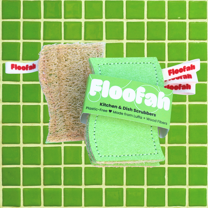 Floofah - Floofah Luffa+Wood Dual Kitchen Sponge - Green