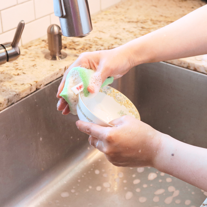 Floofah - Floofah Luffa+Wood Dual Kitchen Sponge - Green