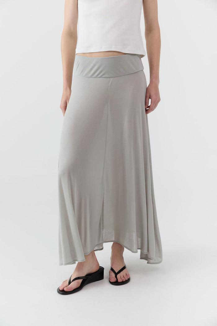 Fluid Jersey Skirt - Soft Ash