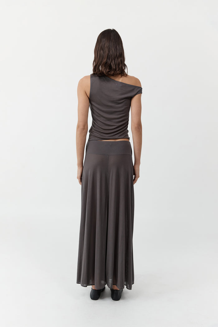 Fluid Jersey Skirt - Soot