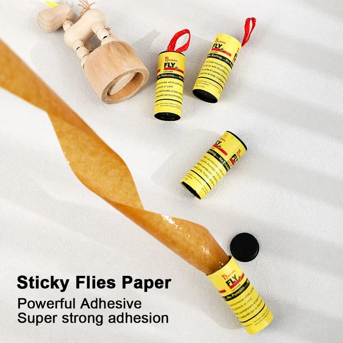 Fly Catcher Disposable Fly Killer  Trap  Control Fly Trap Paper Strip  Easy To Use for House Kitchen