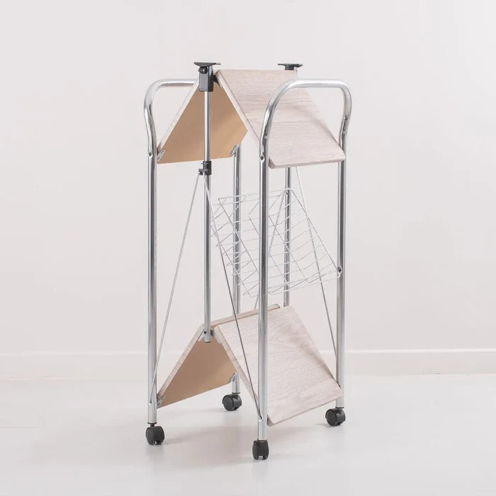 Foldable Wooden Service Trolley