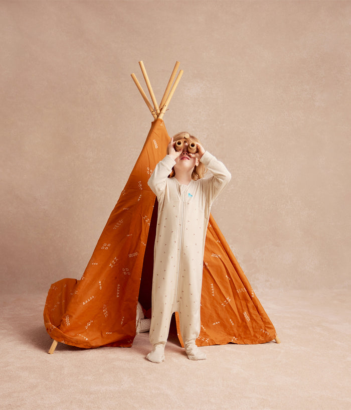 Footed Sleep Bag 2 Piece Bundle | 1.5 TOG | Oatmeal Twigs | Olive Twigs