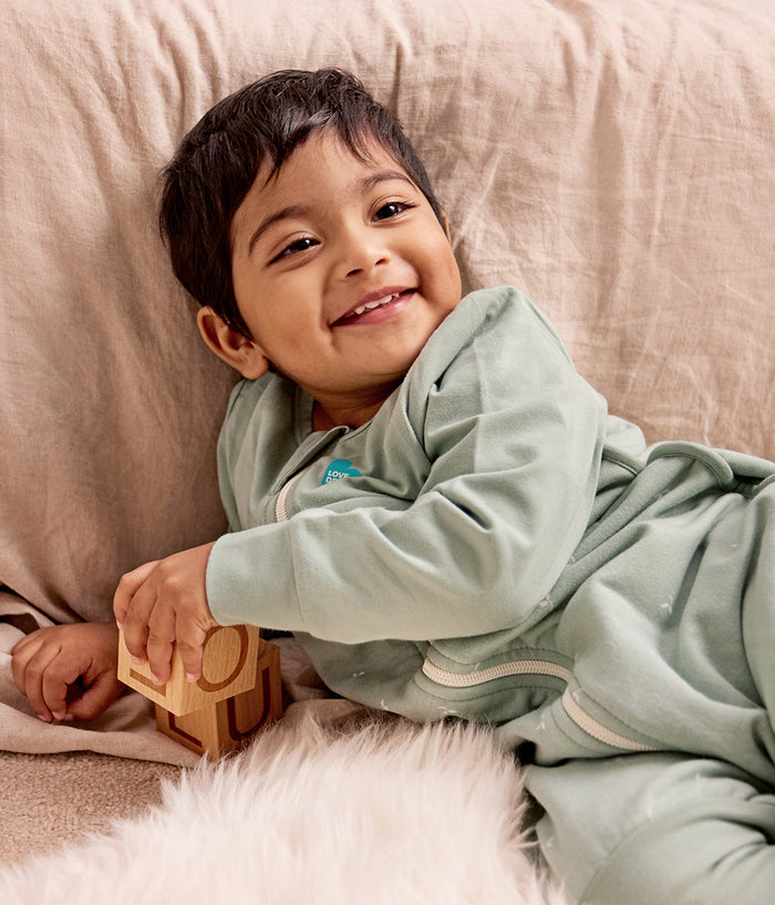 Footed Sleep Bag 2 Piece Bundle | 1.5 TOG | Oatmeal Twigs | Olive Twigs