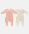 Footed Sleep Bag 2 Piece Bundle | 2.5 TOG | Oatmeal Bees | Rose Pebbles