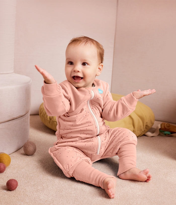 Footed Sleep Bag 2 Piece Bundle | 2.5 TOG | Oatmeal Bees | Rose Pebbles