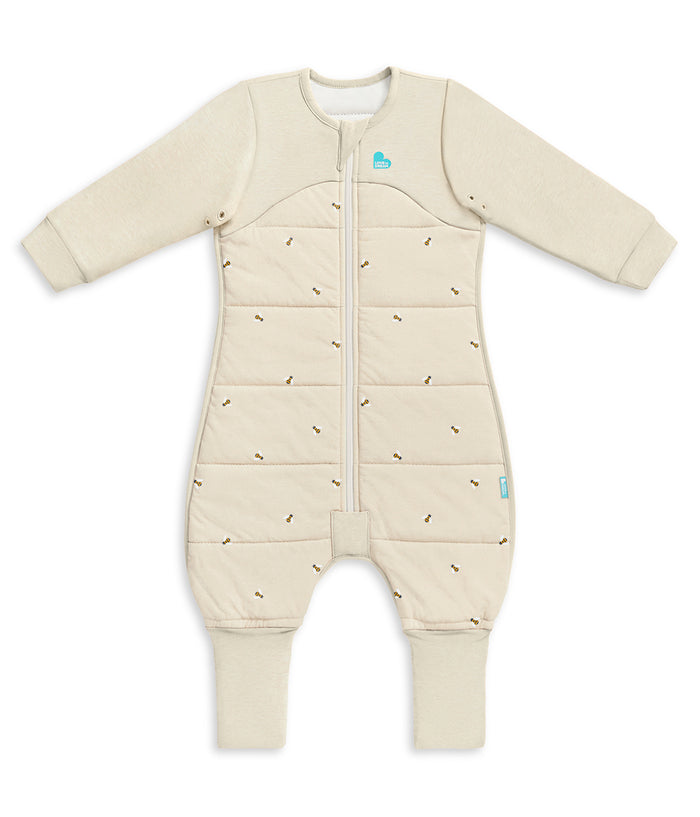 Footed Sleep Bag 2 Piece Bundle | 2.5 TOG | Oatmeal Bees | Rose Pebbles