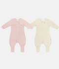 Footed Sleep Bag Bundle | 1.0 | 1.5 TOG | Pink Twinkle | Oatmeal Twigs