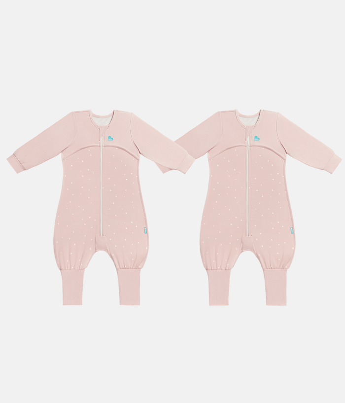Footed Sleep Bag Bundle | 1.0 TOG | Powder Pink Twinkle 2
