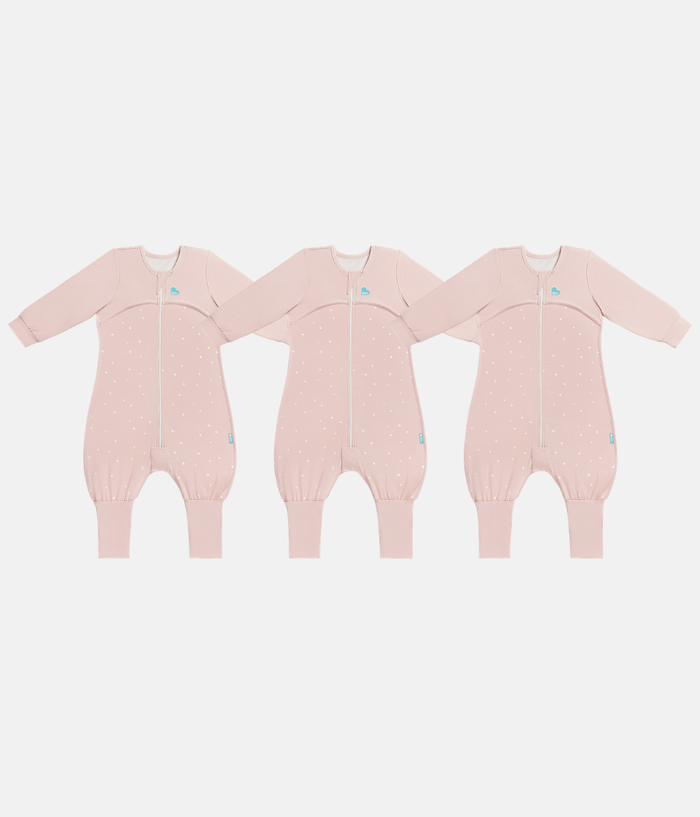 Footed Sleep Bag Bundle | 1.0 TOG | Powder Pink Twinkle 3