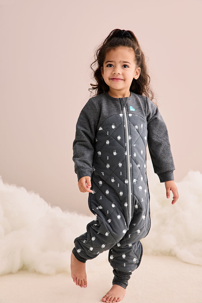 Footed Sleep Bag Bundle | 2.5 TOG | Merino | Charcoal Lamb | Green Lamb 2