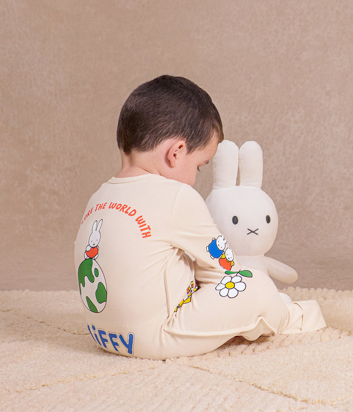 Footed Sleep Bag Long Sleeve 1.0 TOG Cotton Birch Miffy Placement