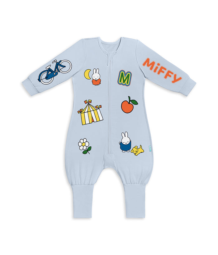 Footed Sleep Bag Long Sleeve 1.0 TOG Cotton Blue Miffy Placement
