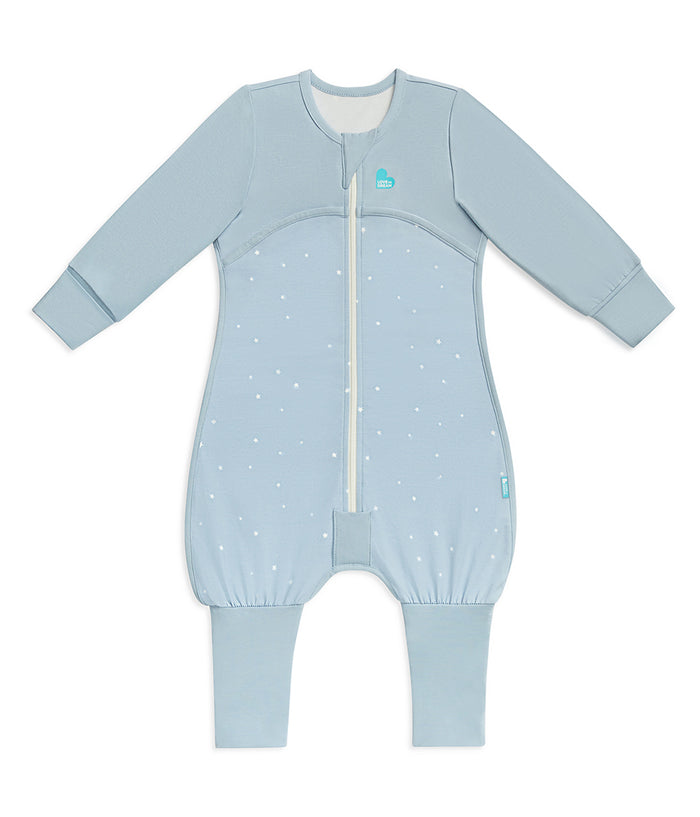 Footed Sleep Bag Long Sleeve 1.0 TOG Cotton Powder Blue Twinkle
