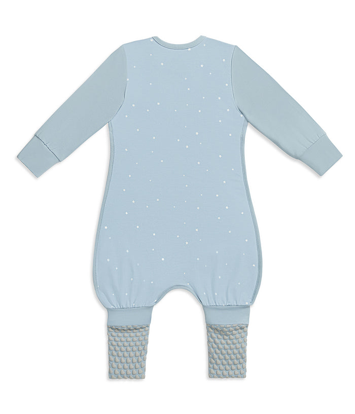 Footed Sleep Bag Long Sleeve 1.0 TOG Cotton Powder Blue Twinkle