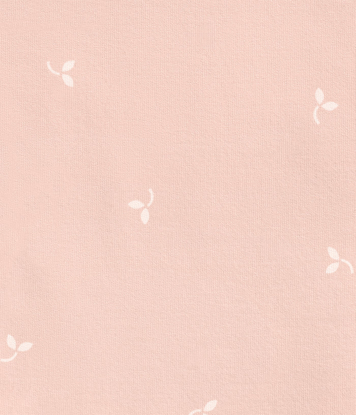 Footed Sleep Bag Long Sleeve 1.5 TOG Cotton Fleece Blush Twigs
