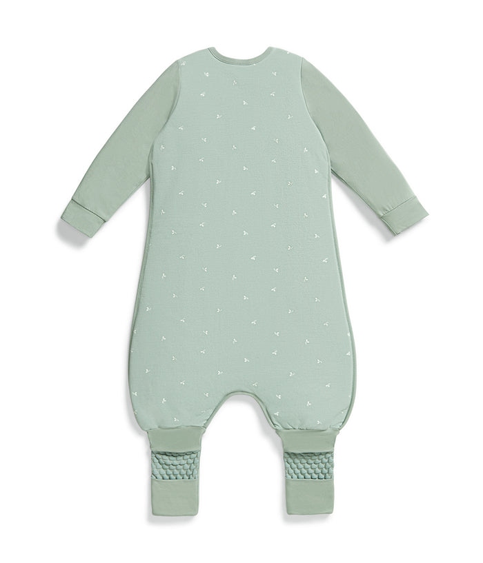 Footed Sleep Bag Long Sleeve 1.5 TOG Cotton Olive Twigs