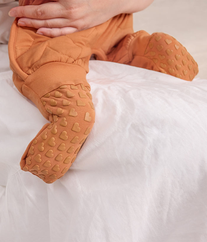 Footed Sleep Bag Long Sleeve 2.5 TOG Cotton Hazel Starturn Quilted