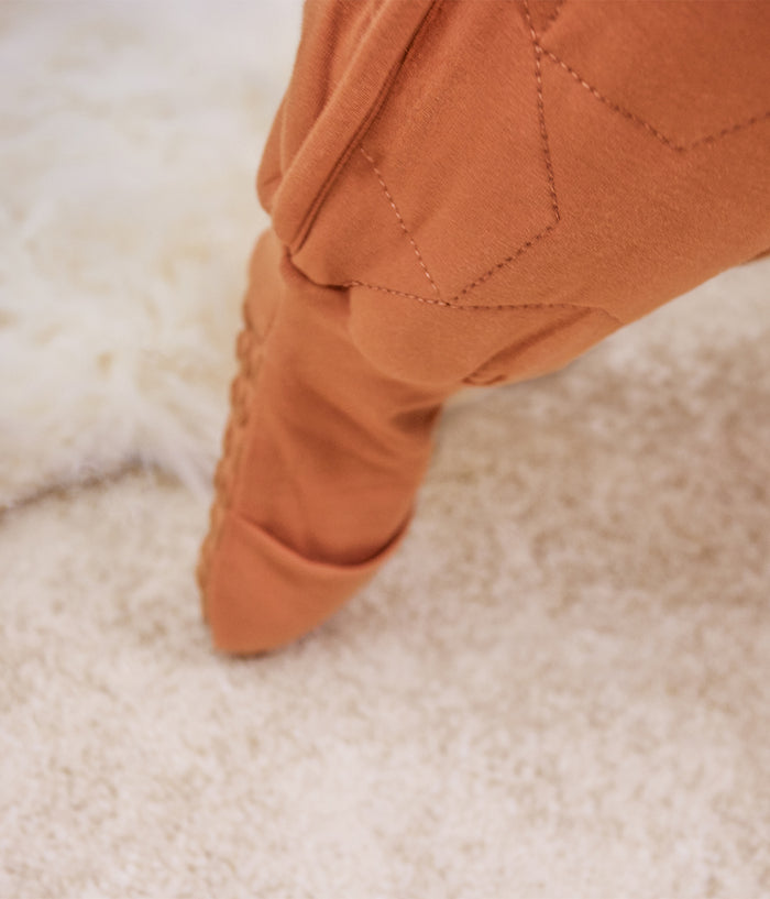 Footed Sleep Bag Long Sleeve 2.5 TOG Cotton Hazel Starturn Quilted