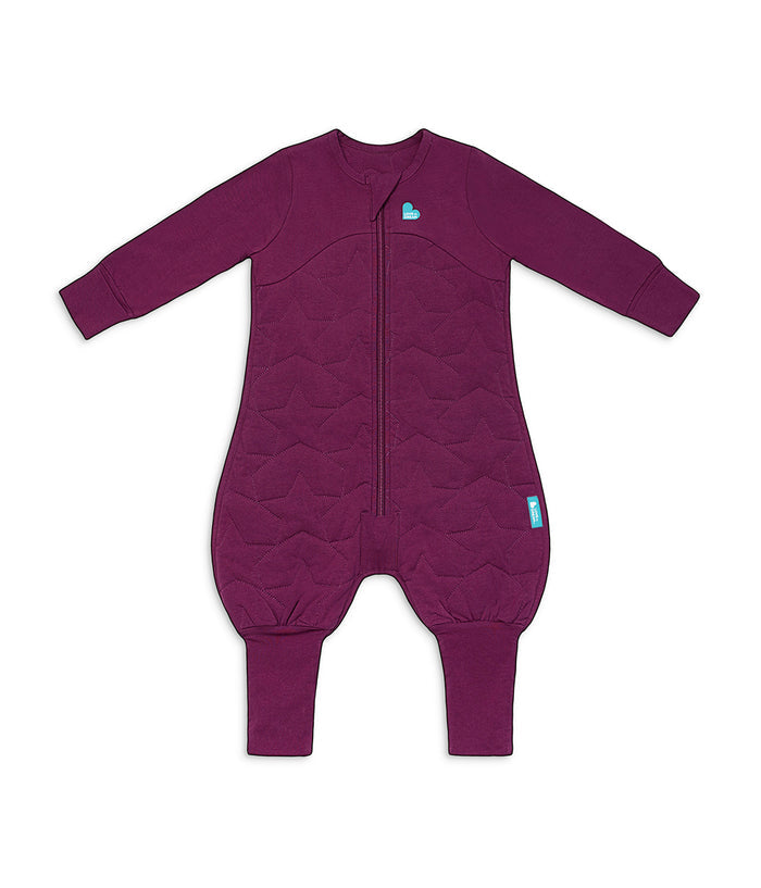 Footed Sleep Bag Long Sleeve 2.5 TOG Cotton Plum Starturn Quilted