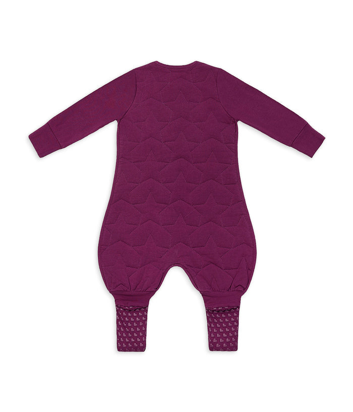 Footed Sleep Bag Long Sleeve 2.5 TOG Cotton Plum Starturn Quilted