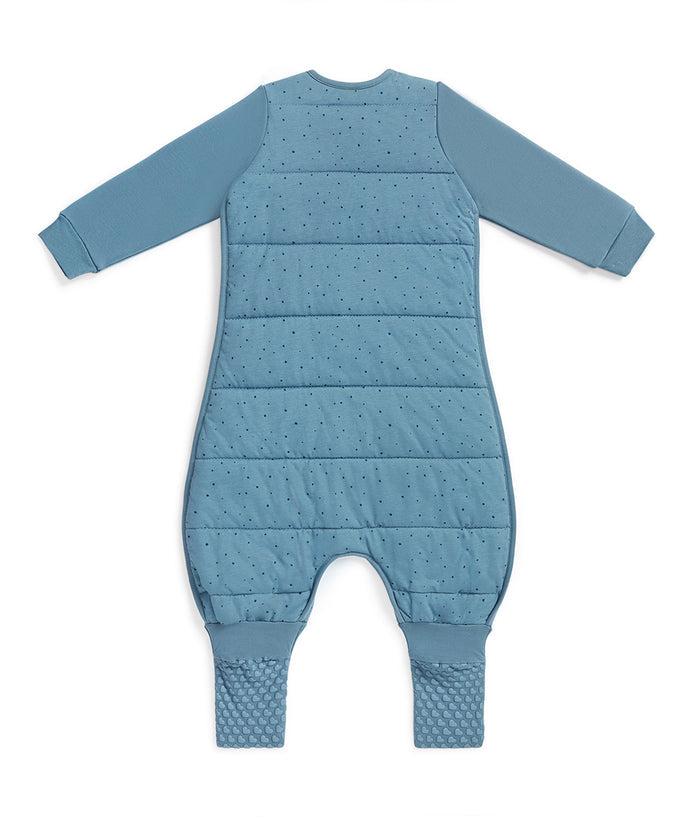 Footed Sleep Bag Long Sleeve 2.5 TOG Cotton Storm Blue Pebbles
