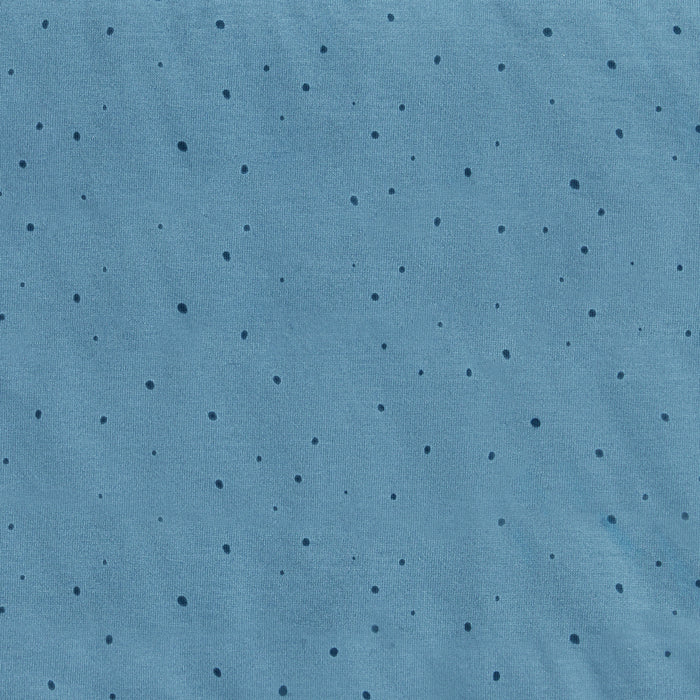 Footed Sleep Bag Long Sleeve 2.5 TOG Cotton Storm Blue Pebbles