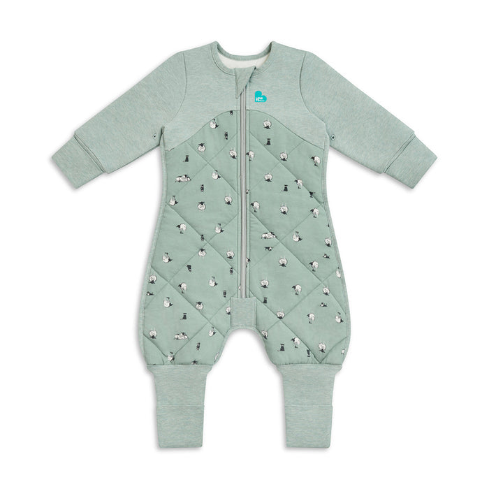 Footed Sleep Bag Long Sleeve 2.5 TOG Organic Cotton/Merino Wool Green Lamb's Best Friend