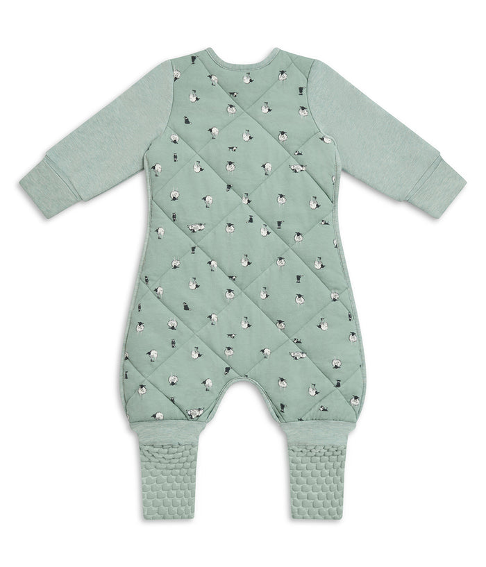 Footed Sleep Bag Long Sleeve 2.5 TOG Organic Cotton/Merino Wool Green Lamb's Best Friend