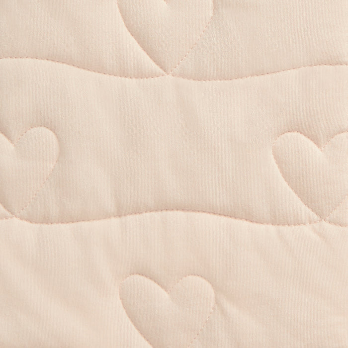 Footed Sleep Bag Long Sleeve 3.5 TOG Cotton Blush Heart Quilting