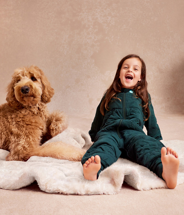 Footed Sleep Bag Long Sleeve 3.5 TOG Cotton Forest Star Quilting