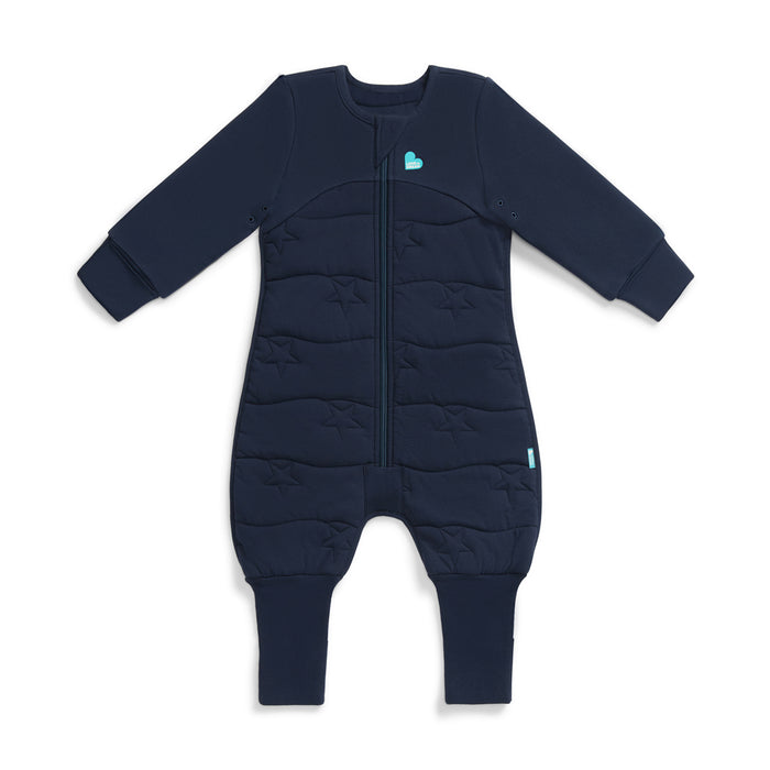 Footed Sleep Bag Long Sleeve 3.5 TOG Cotton Navy Star Quilting